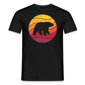 Ours Retro Style Vintage - T-shirt homme - noir - Devant - AI Model Male 178 light (178cm)