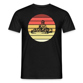 Gokart Retro Style Vintage - Männer T-Shirt - Schwarz - Vorne - AI Model Male 178 light (178cm)
