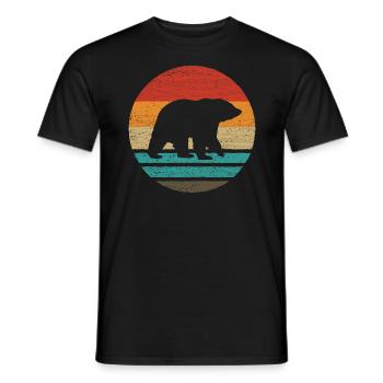 Ours Retro Style Vintage - T-shirt homme - noir - Devant - AI Model Male 178 light (178cm)