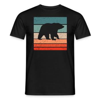 Ours Retro Style Vintage - T-shirt homme - noir - Devant - AI Model Male 178 light (178cm)