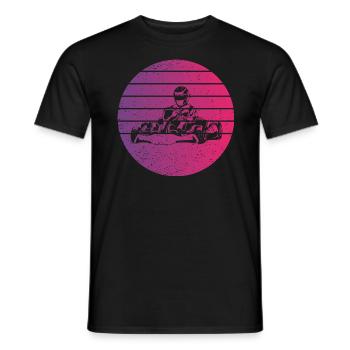 Gokart Retro Style Vintage - Männer T-Shirt - Schwarz - Vorne - AI Model Male 178 light (178cm)
