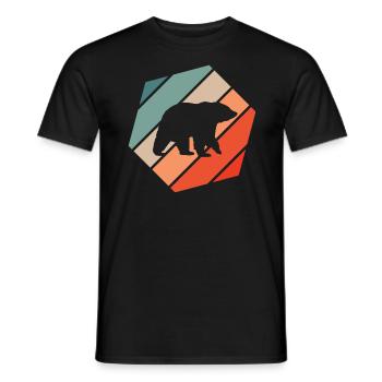 Ours Retro Style Vintage - T-shirt homme - noir - Devant - AI Model Male 178 light (178cm)