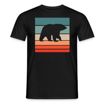 Ours Retro Style Vintage - T-shirt homme - noir - Devant - AI Model Male 178 light (178cm)