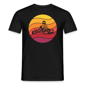 Gokart Retro Style Vintage - Männer T-Shirt - Schwarz - Vorne - AI Model Male 178 light (178cm)