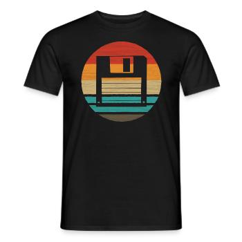 Floppy Retro Style Vintage - T-shirt homme - noir - Devant - AI Model Male 178 light (178cm)