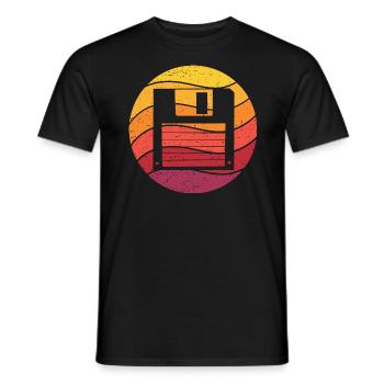 Diskette Retro Style Vintage - Männer T-Shirt - Schwarz - Vorne - AI Model Male 178 light (178cm)