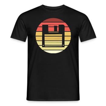 Diskette Retro Style Vintage - Männer T-Shirt - Schwarz - Vorne - AI Model Male 178 light (178cm)