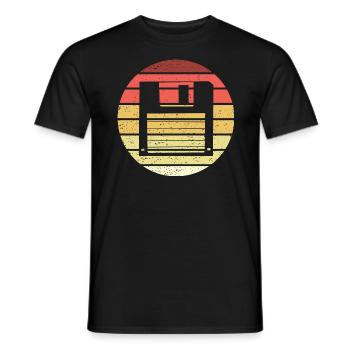 Floppy Retro Style Vintage - Men's T-Shirt - black - Front - AI Model Male 178 light (178cm)