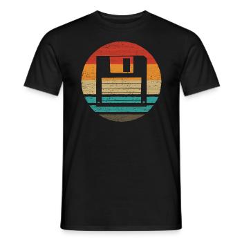 Floppy Retro Style Vintage - T-shirt homme - noir - Devant - AI Model Male 178 light (178cm)