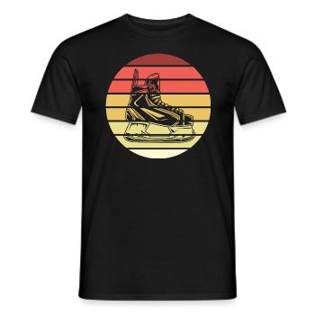 Eishockey Schlittschuh Retro Style Vintage - Männer T-Shirt - Schwarz - Vorne - AI Model Male 178 light (178cm)