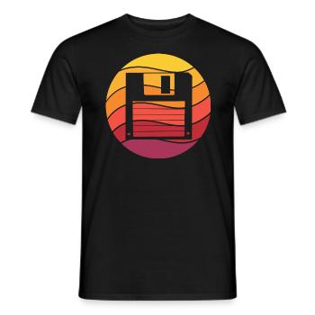 Floppy Retro Style Vintage - Men's T-Shirt - black - Front - AI Model Male 178 light (178cm)