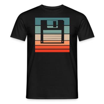 Floppy Retro Style Vintage - T-shirt homme - noir - Devant - AI Model Male 178 light (178cm)