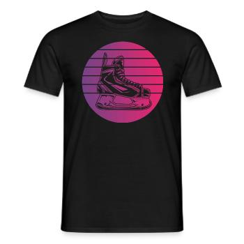 Eishockey Schlittschuh Retro Style Vintage - Männer T-Shirt - Schwarz - Vorne - AI Model Male 178 light (178cm)
