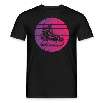 Eishockey Schlittschuh Retro Style Vintage - Männer T-Shirt - Schwarz - Vorne - AI Model Male 178 light (178cm)