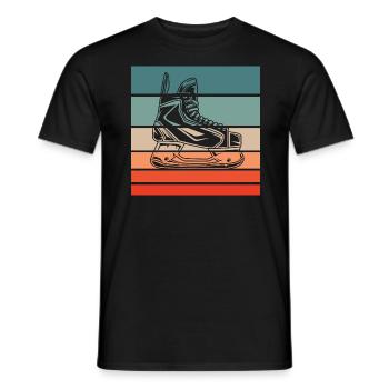 Eishockey Schlittschuh Retro Style Vintage - Männer T-Shirt - Schwarz - Vorne - AI Model Male 178 light (178cm)