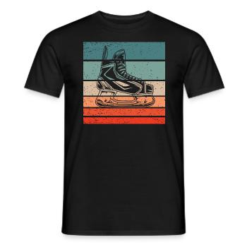 Eishockey Schlittschuh Retro Style Vintage - Männer T-Shirt - Schwarz - Vorne - AI Model Male 178 light (178cm)
