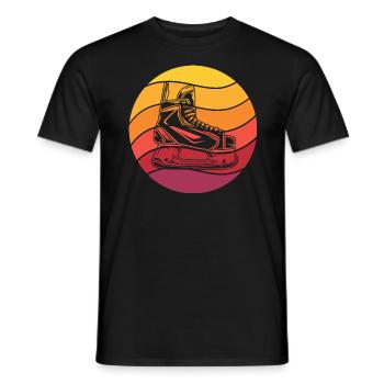 Eishockey Schlittschuh Retro Style Vintage - Männer T-Shirt - Schwarz - Vorne - AI Model Male 178 light (178cm)