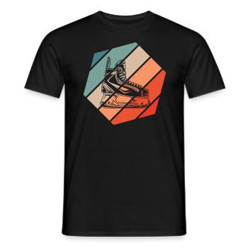 Eishockey Schlittschuh Retro Style Vintage - Männer T-Shirt - Schwarz - Vorne - AI Model Male 178 light (178cm)
