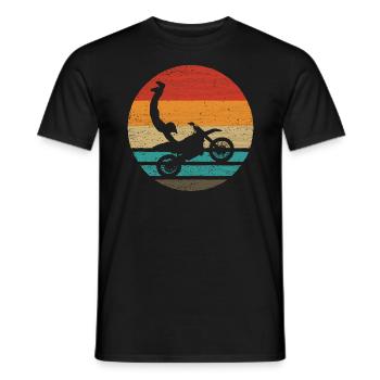 Motocross Seatgrab Retro Style Vintage - T-shirt homme - noir - Devant - AI Model Male 178 light (178cm)