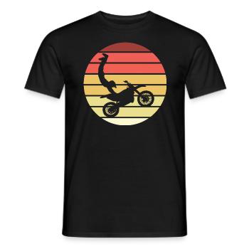 Motocross Seatgrab Retro Style Vintage - T-shirt homme - noir - Devant - AI Model Male 178 light (178cm)