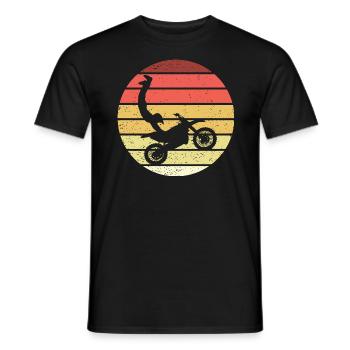 Motocross Seatgrab Retro Style Vintage - T-shirt homme - noir - Devant - AI Model Male 178 light (178cm)