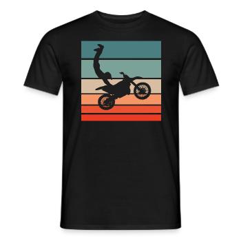 Motocross Seatgrab Retro Style Vintage - T-shirt homme - noir - Devant - AI Model Male 178 light (178cm)