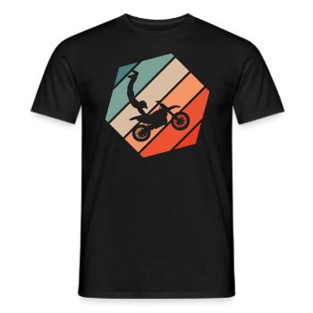 Motocross Seatgrab Retro Style Vintage - T-shirt homme - noir - Devant - AI Model Male 178 light (178cm)