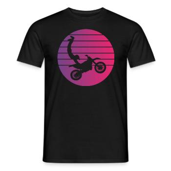 Motocross Seatgrab Retro Style Vintage - T-shirt homme - noir - Devant - AI Model Male 178 light (178cm)