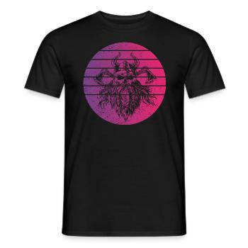 Viking Skull Retro Style Vintage - T-shirt homme - noir - Devant - AI Model Male 178 light (178cm)