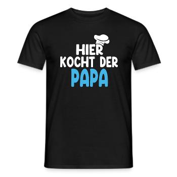 Hier Kocht Der Papa - Männer T-Shirt - Schwarz - Vorne - AI Model Male 178 light (178cm)
