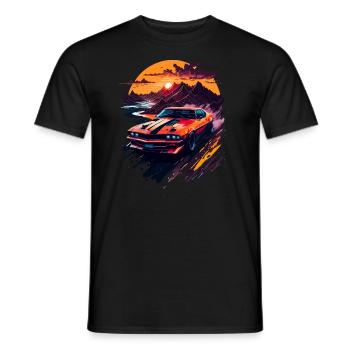 Classic sports car - Men's T-Shirt - black - Front - AI Model Male 178 light (178cm)