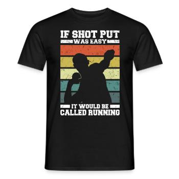 Kugelstoßen - Männer T-Shirt - Schwarz - Vorne - AI Model Male 178 light (178cm)