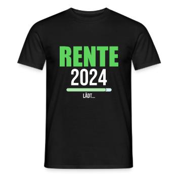 Rentner 2024 Ruhestand 2024 Der Countdown läuft - Männer T-Shirt - Schwarz - Vorne - AI Model Male 178 light (178cm)