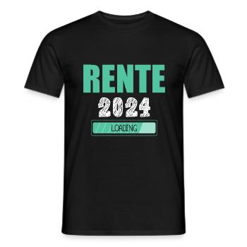 Rentner 2024 Ruhestand 2024 Der Countdown läuft - Männer T-Shirt - Schwarz - Vorne - AI Model Male 178 light (178cm)