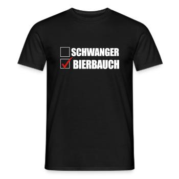 Bierbauch Spruch - Männer T-Shirt - Schwarz - Vorne - AI Model Male 178 light (178cm)