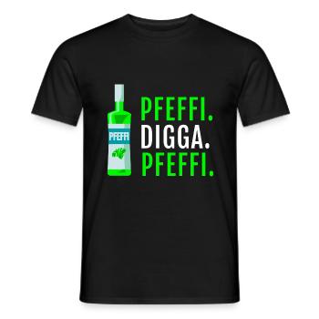 Pfefferminz Likör Pfeffi Vatertag Sauf - Männer T-Shirt - Schwarz - Vorne - AI Model Male 178 light (178cm)