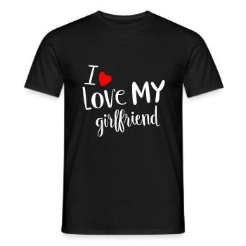 I Love My Girlfriend: Liebe zeigen - Männer T-Shirt - Schwarz - Vorne - AI Model Male 178 light (178cm)