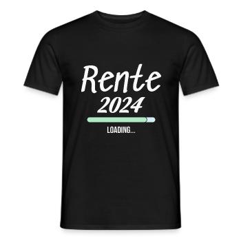 Rentner 2024 Ruhestand 2024 Der Countdown läuft - Männer T-Shirt - Schwarz - Vorne - AI Model Male 178 light (178cm)