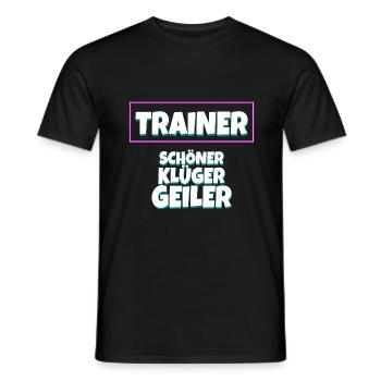 Fußballtrainer Spruch Bester Trainer Fußballcoach - Männer T-Shirt - Schwarz - Vorne - AI Model Male 178 light (178cm)