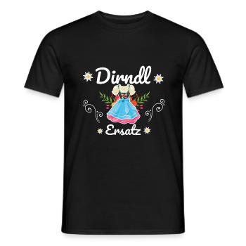 Dirndl Ersatz - Männer T-Shirt - Schwarz - Vorne - AI Model Male 178 light (178cm)