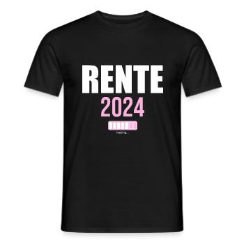 Rentner 2024 Ruhestand 2024 Der Countdown läuft - Männer T-Shirt - Schwarz - Vorne - AI Model Male 178 light (178cm)