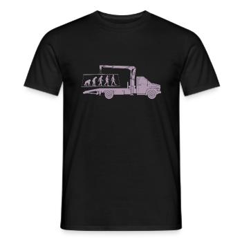 Tow Truck Evolution Silhouette Minimalist - Men's T-Shirt - black - Front - AI Model Male 178 light (178cm)