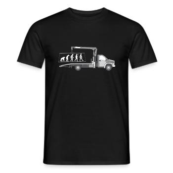 Tow Truck Evolution Silhouette Minimalist - Men's T-Shirt - black - Front - AI Model Male 178 light (178cm)
