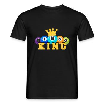 Bingo King Funny Lucky Gambling - Männer T-Shirt - Schwarz - Vorne - AI Model Male 178 light (178cm)