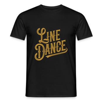 La danse en ligne : mon hobby - ma passion - mon truc - T-shirt homme - noir - Devant - AI Model Male 178 light (178cm)