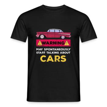 May talk about cars - Men's T-Shirt - black - Front - AI Model Male 178 light (178cm)