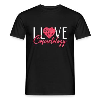 Cosmetologist I Love Cosmetology - Männer T-Shirt - Schwarz - Vorne - AI Model Male 178 light (178cm)