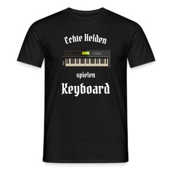 Keyboard Tastatur Geschenk Klavier Piano - Männer T-Shirt - Schwarz - Vorne - AI Model Male 178 light (178cm)