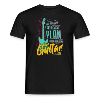 My retirement Plan is playing the Guitar - T-shirt homme - noir - Devant - AI Model Male 178 light (178cm)