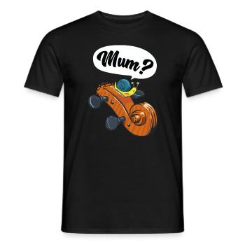 Maman ? Escargot drôle violon violon violon - T-shirt homme - noir - Devant - AI Model Male 178 light (178cm)